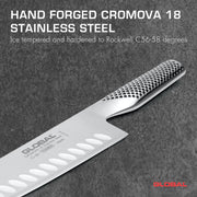 Global - Santoku Knife Fluted 18cm/7" (G48) - Limolin 