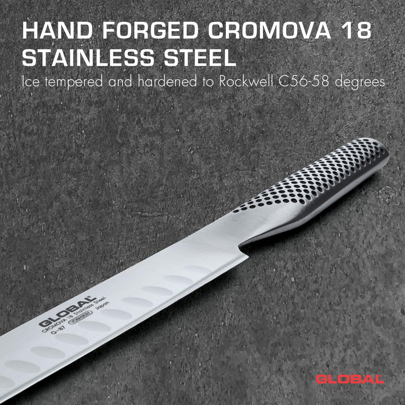 Global - Slicer Ham/Salmon Knife Fluted 27cm/11" (G65) - Limolin 