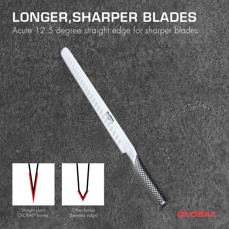 Global - Slicer Ham/Salmon Knife Fluted 27cm/11" (G65) - Limolin 