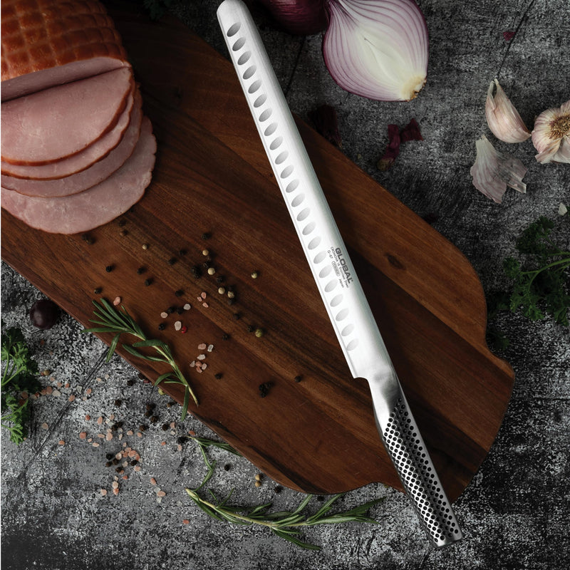 Global - Slicer Ham/Salmon Knife Fluted 27cm/11" (G65) - Limolin 