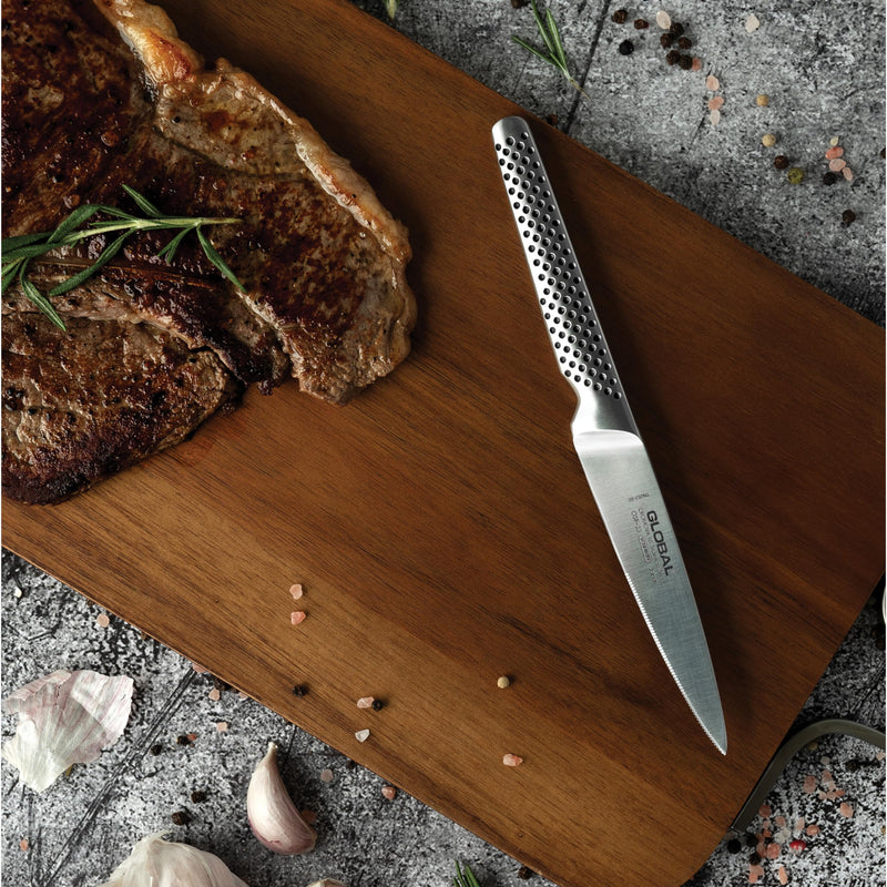 Global - Steak Knife Serrated 11cm/4.25" Forged - Limolin 