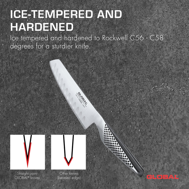 Global - Vegetable Knife Fluted 14cm/5" (GS39) - Limolin 