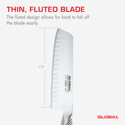Global - Vegetable Knife Fluted 18cm/7" (G56) - Limolin 