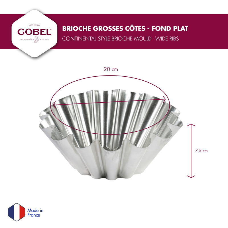 Gobel - Brioche Large Mold/Wide Ribs 20x7.2cm/7.9x2.8" Tin - Limolin 