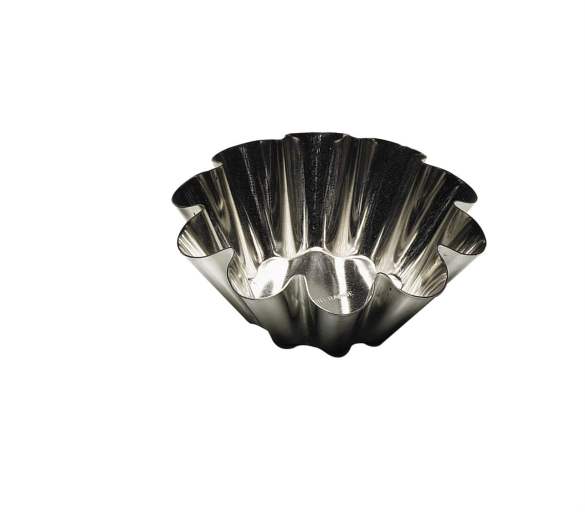 Gobel - Brioche Small Fluted Mold w/10 Ribs 7.5x3cm/3x1.2" Tin - Limolin 