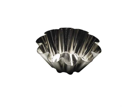 Gobel - Brioche Small Fluted Mold w/10 Ribs 7.5x3cm/3x1.2" Tin - Limolin 