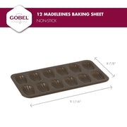 Gobel - Madeleine Sheet Stamped 12/Lg 39.5x22.5cm/15.5x8.6" Non-stick - Limolin 