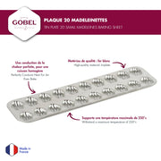 Gobel - Madeleine Sheet Stamped 20/sm 39.5x12.5cm/15.5x5" Tin - Limolin 