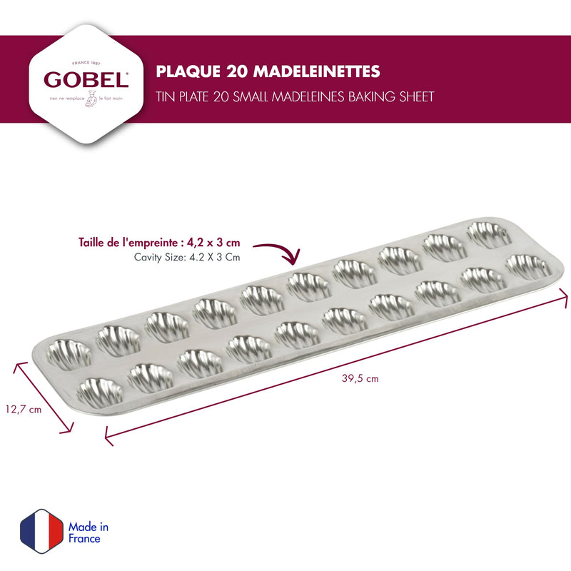 Gobel - Madeleine Sheet Stamped 20/sm 39.5x12.5cm/15.5x5" Tin - Limolin 