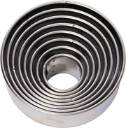 Gobel - Pastry Cutter Set Round 8pc Set 3.5-10x3.6cm/1.3-4x1.4" SS - Limolin 