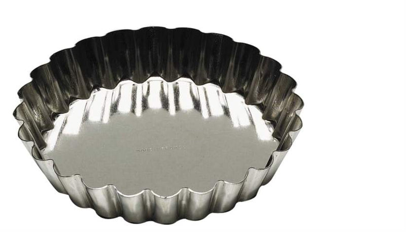 Gobel - Tart Mold Fluted Round 10x1.8cm/4x0.7" Tin - Limolin 