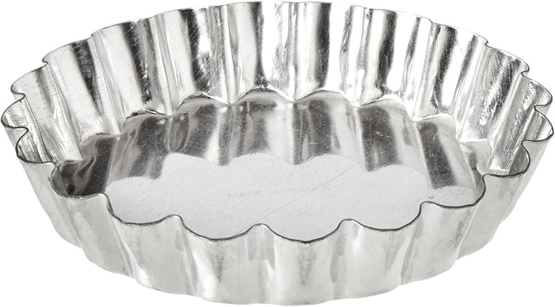 Gobel - Tart Mold Fluted Round 10x1.8cm/4x0.7" Tin - Limolin 