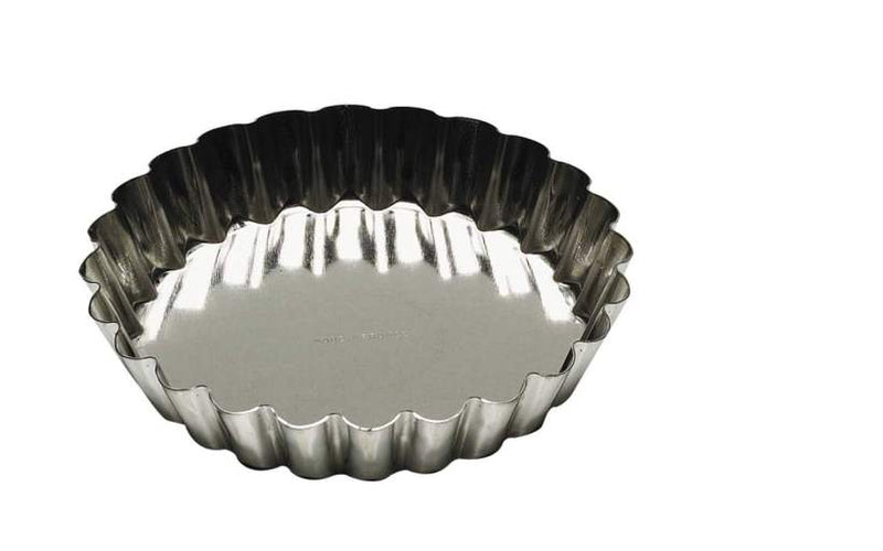Gobel - Tart Mold Fluted Round 8x1.2cm/3.2x0.47" Tin - Limolin 