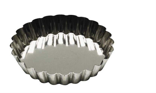 Gobel - Tart Mold Fluted Round 9x1.5cm/3.5x0.6" Tin - Limolin 