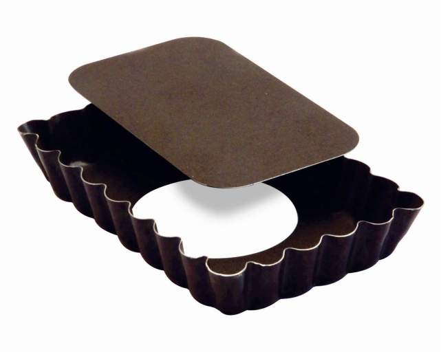 Gobel - Tart Mold LB Fluted Rectangle 12x7.5x2cm/4.7x2.9x0.8" Non-stick - Limolin 