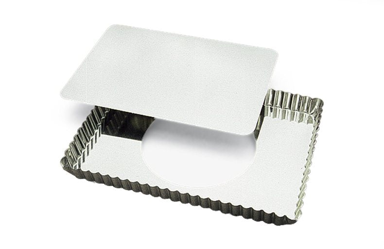 Gobel - Tart Mold LB Fluted Rectangle 29x20.5x2.5cm/11.5x8x1" Tin - Limolin 