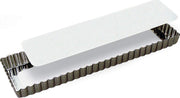 Gobel - Tart Mold LB Fluted Rectangle 35x11x2.5cm/13.8x4.3x1" Tin - Limolin 