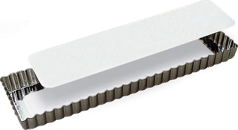 Gobel - Tart Mold LB Fluted Rectangle 35x11x2.5cm/13.8x4.3x1" Tin - Limolin 
