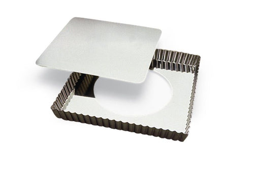 Gobel - Tart Mold LB Fluted Square 23x2.5cm/9x9x1" Tin - Limolin 
