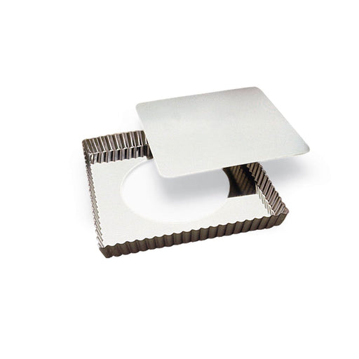Gobel - Tart Mold LB Fluted Square 23x2.5cm/9x9x1" Tin - Limolin 