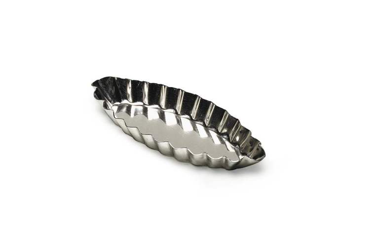 Gobel - Tartlet Mold Boat Fluted 8x4x1.2cm/3.2x1.6x0.47" Tin - Limolin 