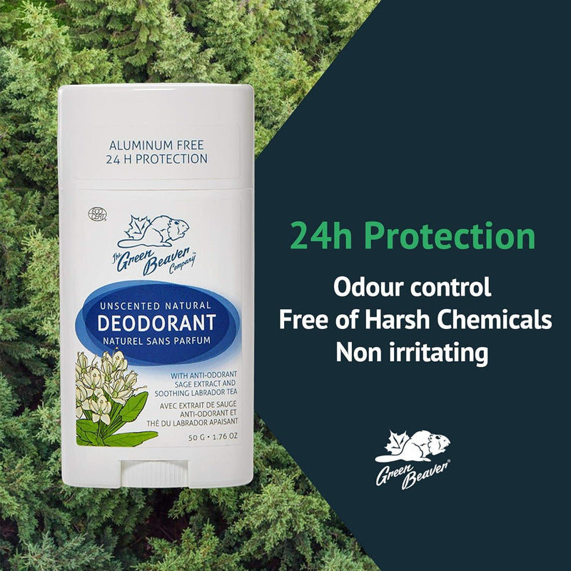 Green Beaver Company - Deodorant Stick Unscented-Paraben & Aluminum-Free, Vegan, For Normal & Sensitive Skin, 1-pack - Limolin 