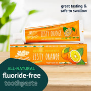 Green Beaver Company - Toothpaste Zesty Orange-All Natural Organic , Vegan, Fluoride Free & Gluten Free - Limolin 