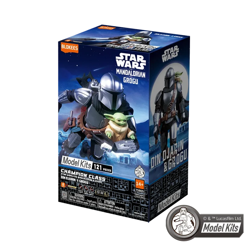 BLOKEES - STAR WARS: THE MANDALORIAN & GROGU™ CHAMPION CLASS 05 DIN DJARIN™ & GROGU™ MODEL KITS | BLOKEES