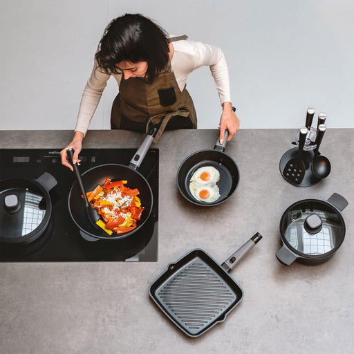 Guzzini - Cooking - Square Griddle Pan 28X28 (Grey) - Limolin 