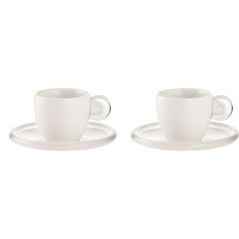 Guzzini - Gocce - Espresso Cups With Saucers (Set of 2) - Limolin 