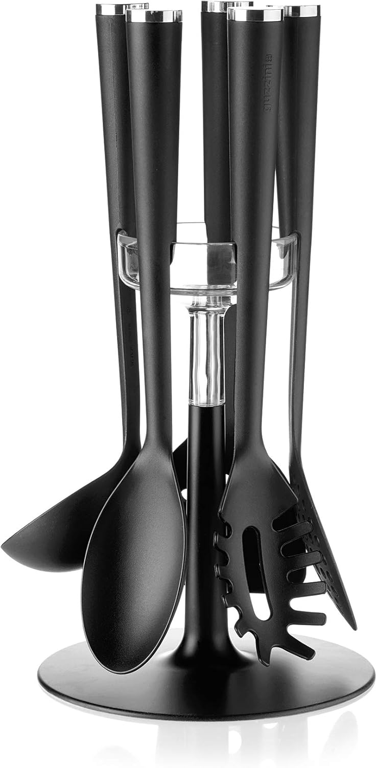 Guzzini - Preparation - Utensils With Stand - (Set of 5) - Limolin 