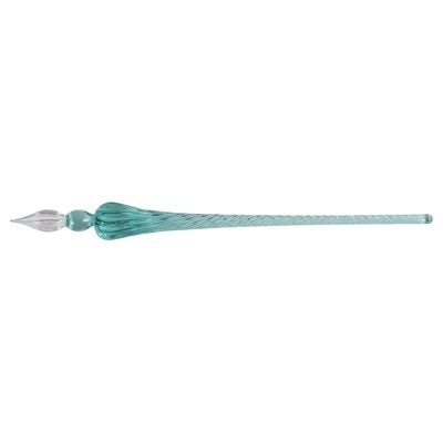 Round Glass Pen- Turquoise (7.1 in)