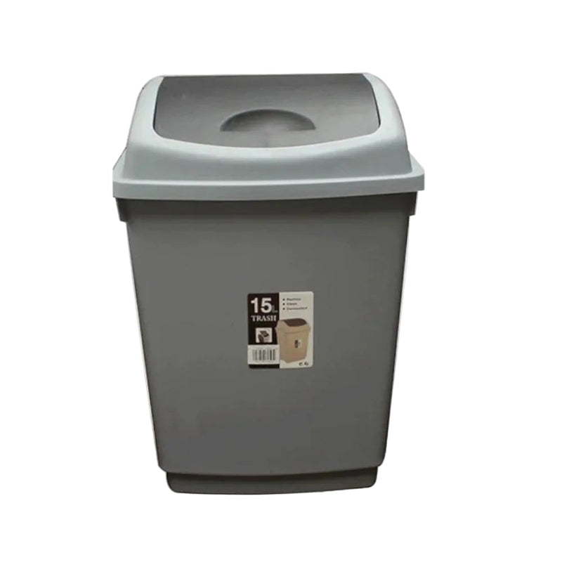 Home Aesthetics HA-5138 Swing-Lid Trash Can, 15 L