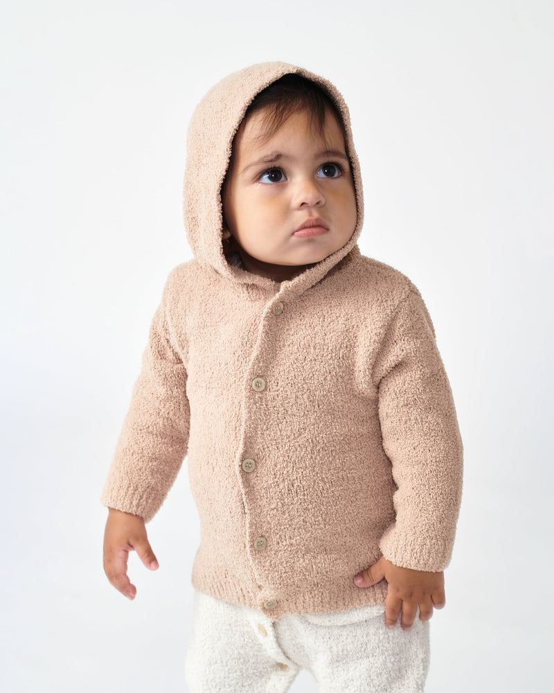 7AM - Hooded Cardigan - Fuzzy