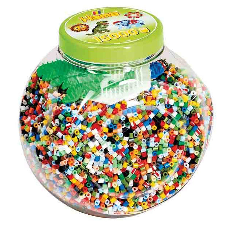Hama - 15K Beads & Pegboardin Tub - - Green - Limolin 