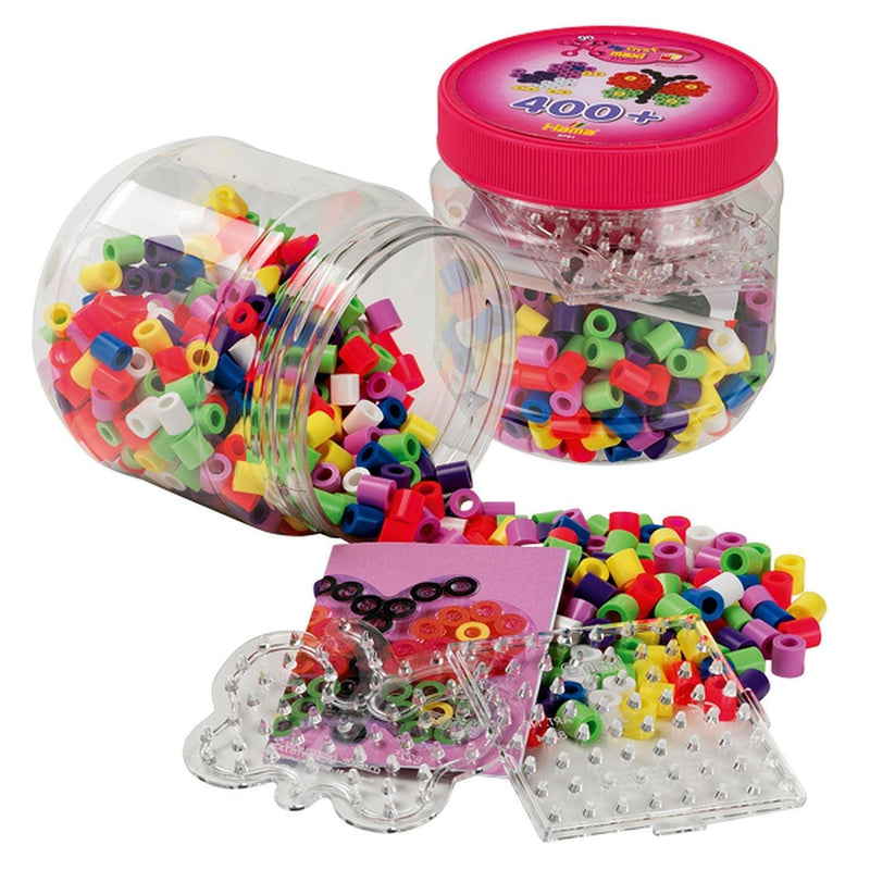 Hama - Maxi 400 Beads & Pegboardin Tub - - Pink - Limolin 