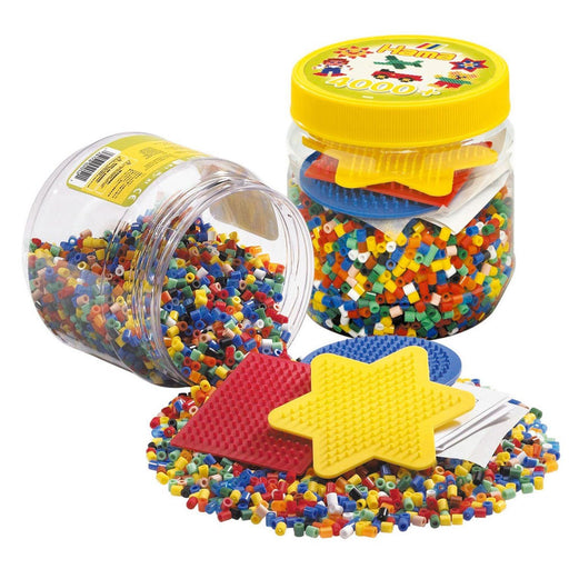 Hama - Midi 4K Beads/Pegboardsin Jar - Yellow - Limolin 