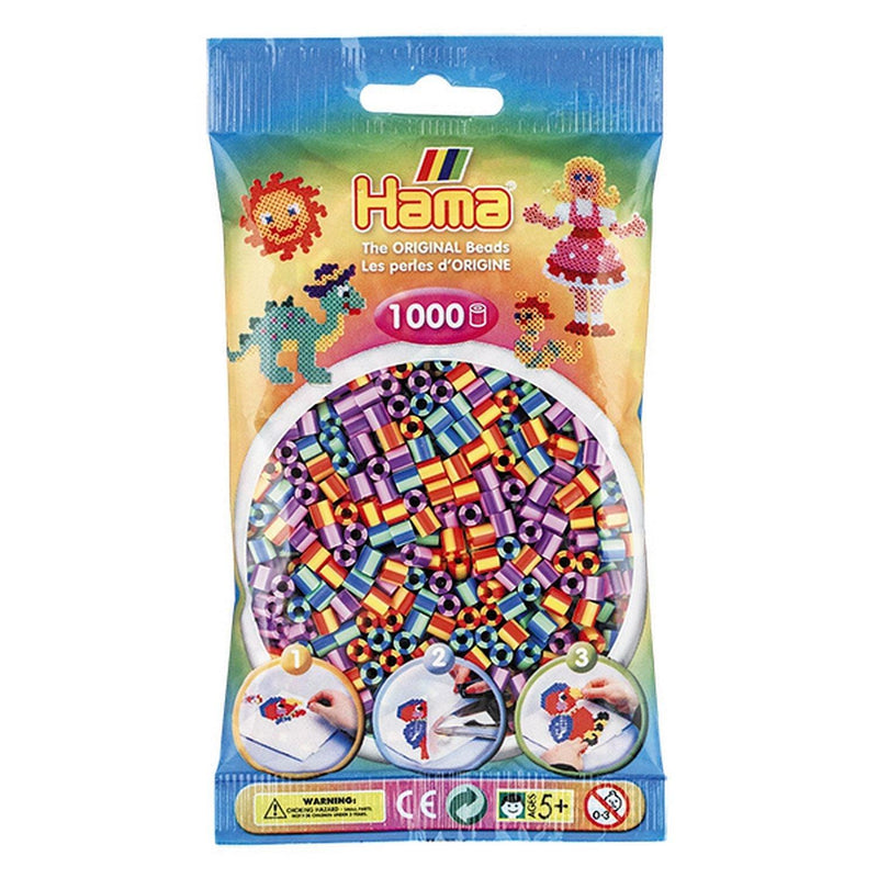 Hama - Solid Colors - 1K Striped Beadsin Bag - Limolin 
