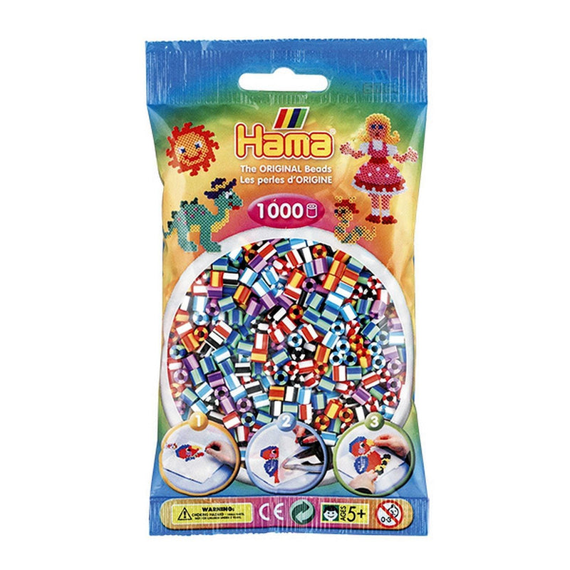 Hama - Striped - 1K Beadsin A Bag - Limolin 