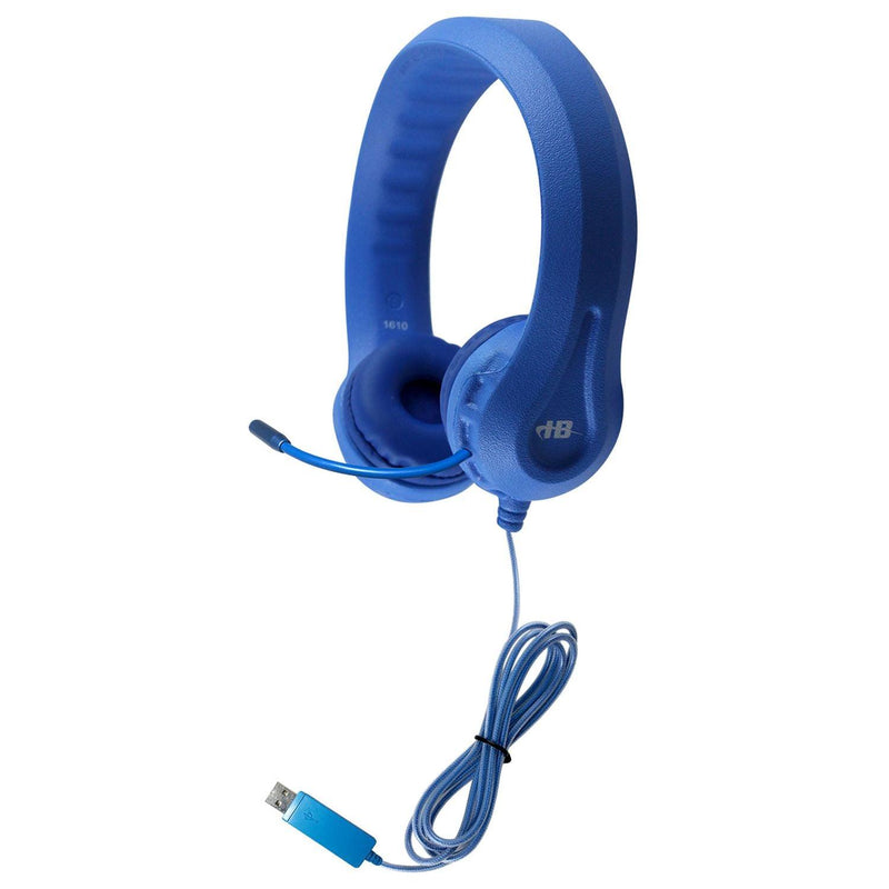 HamiltonBuhl - Kid's Flex - Phones Usb Headset With Gooseneck Microphone (Blue) - Limolin 