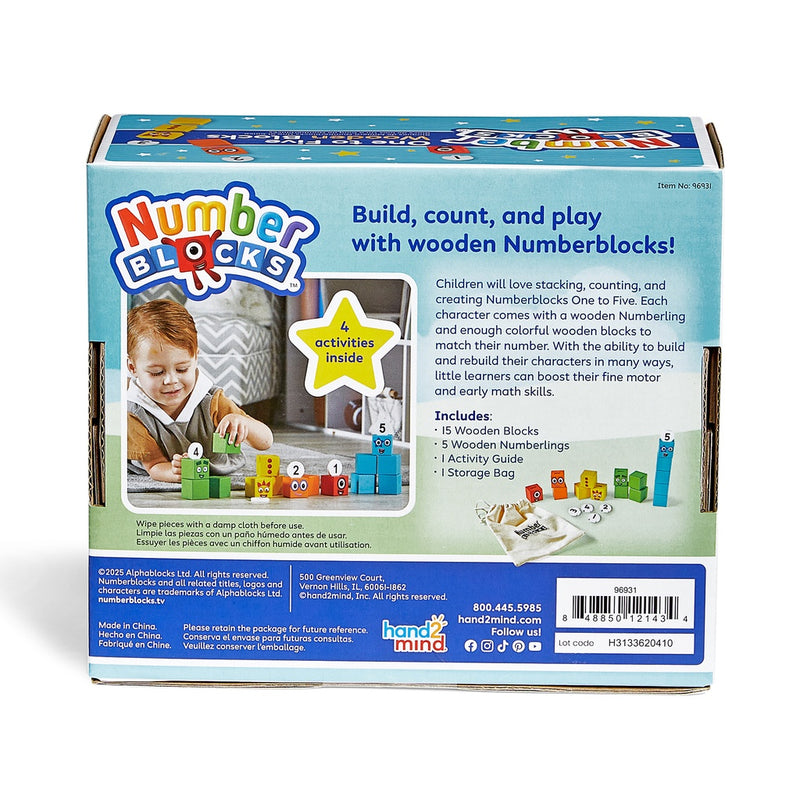 Hand 2 Mind - Numberblocks 1-5 Wooden Blocks - Limolin 