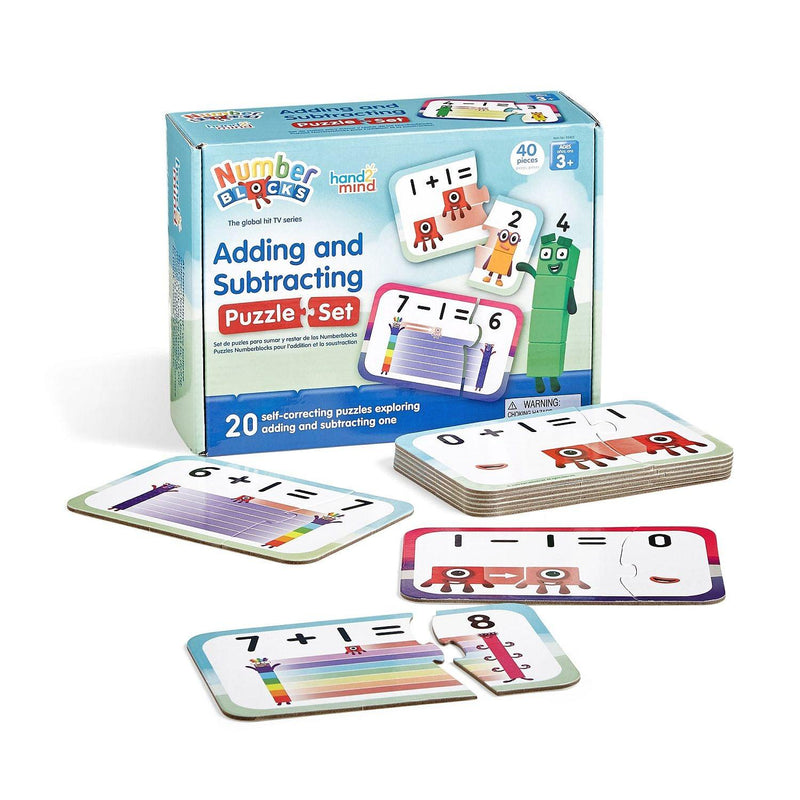 Hand 2 Mind - Numberblocks Adding And Subtracting Puzzle Set - Limolin 