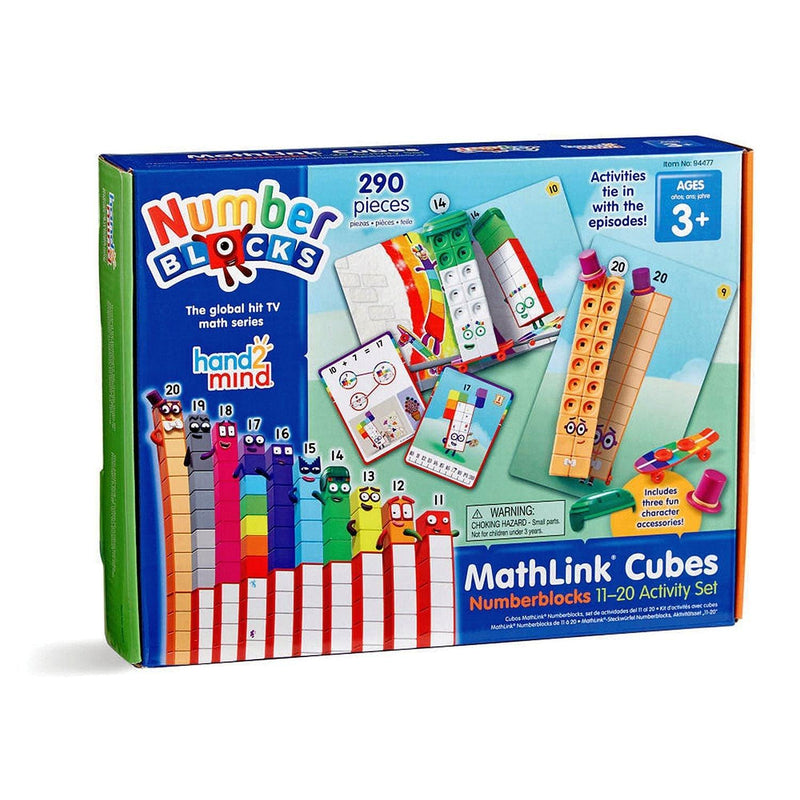 Hand 2 Mind - Numberblocks Mathlink Cubes 11 - 20 Math Activity Set - Limolin 