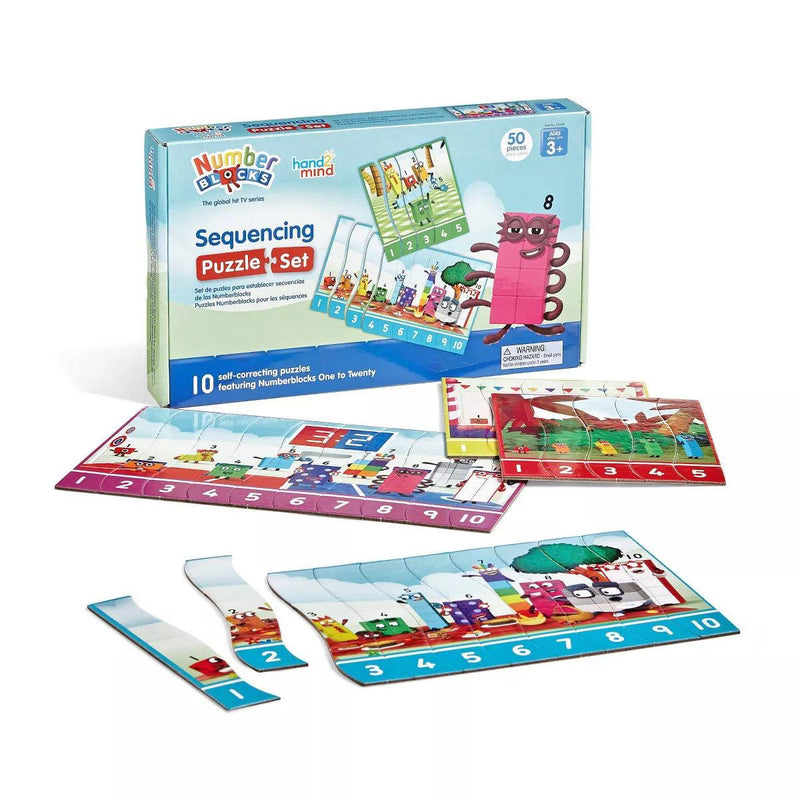 Hand 2 Mind - Numberblocks Sequencing Puzzle Set - Limolin 
