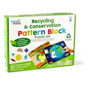 Hand 2 Mind - Recycling & Conservation Pattern Block Puzzle Set - Limolin 