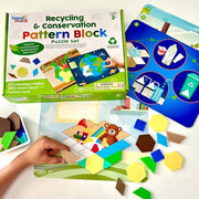 Hand 2 Mind - Recycling & Conservation Pattern Block Puzzle Set - Limolin 