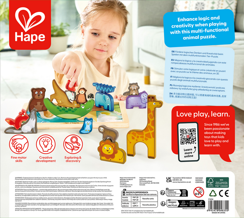 Hape - Animal Kingdom Puzzle - Limolin 