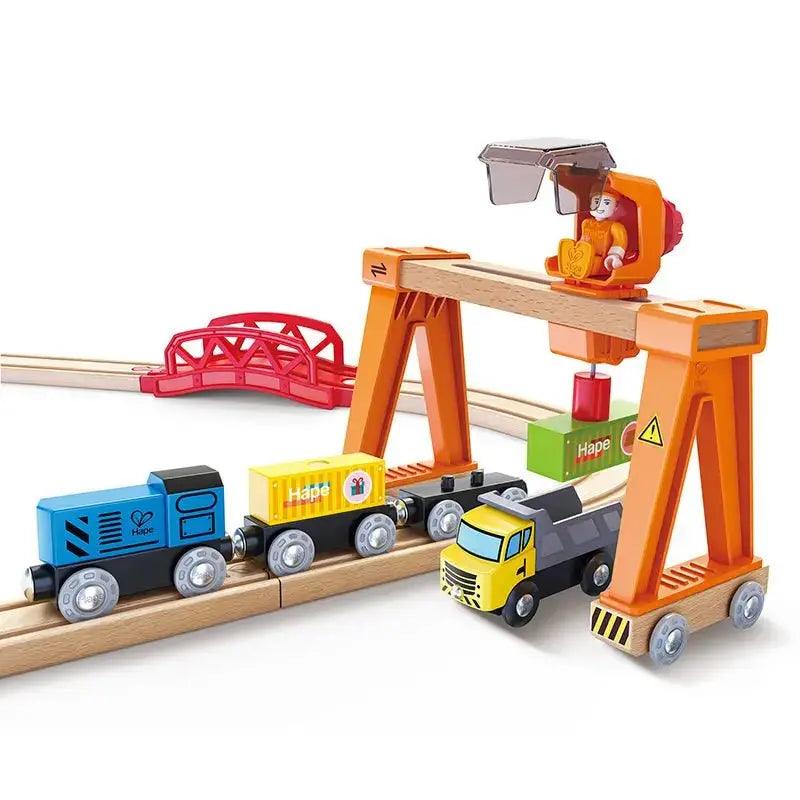 Hape - Lift & Load Harbour Rail Set - Limolin 