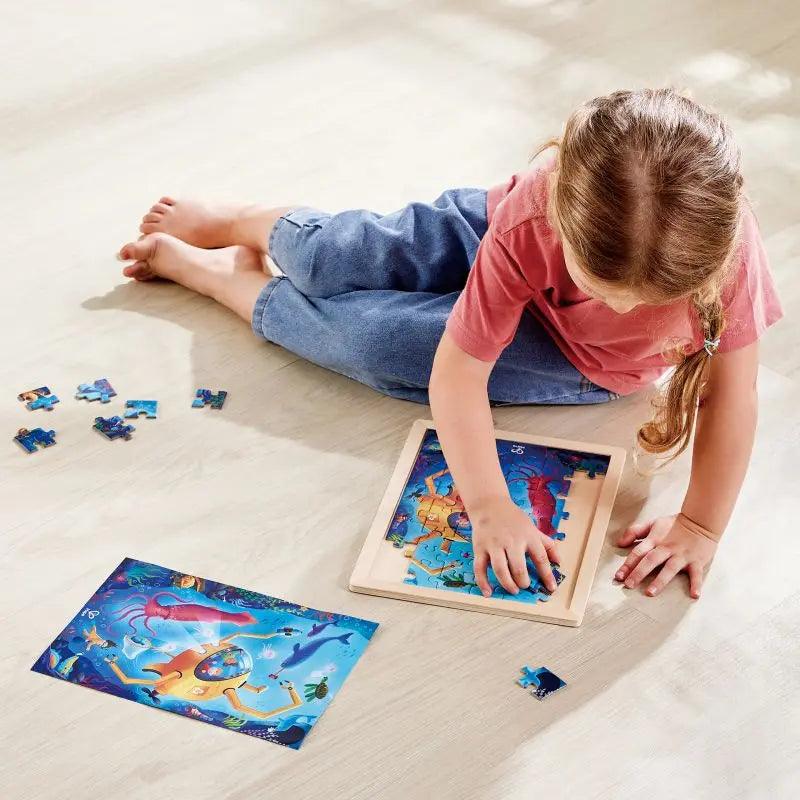 Hape - Ocean Rescue Wooden Puzzle - Limolin 