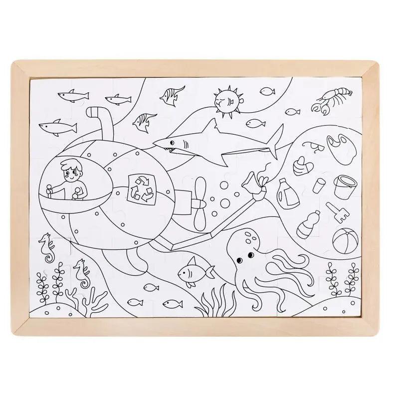 Hape - Ocean Rescue Wooden Puzzle - Limolin 